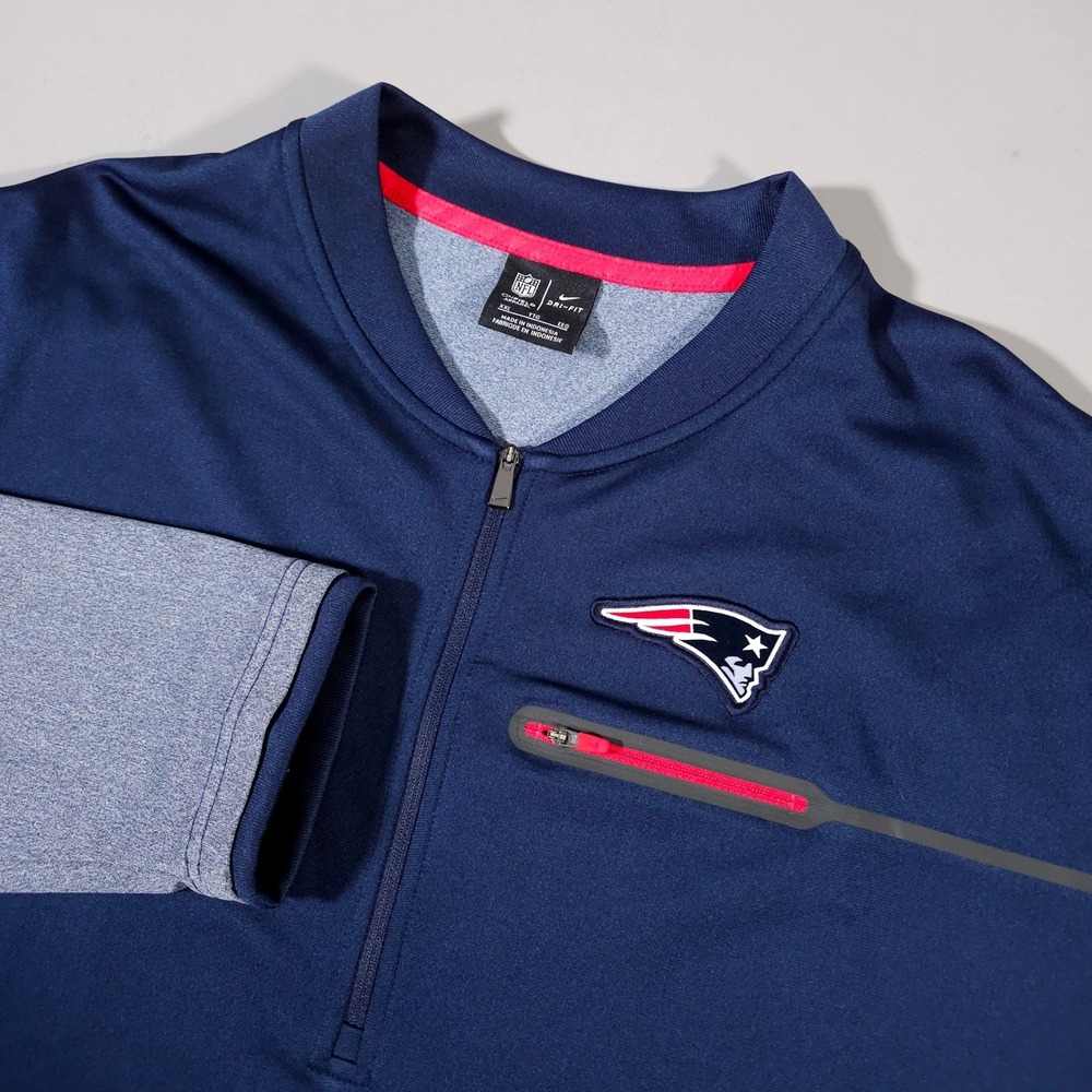 Nike NFL New England Patriots Pullover Mens 2XL Navy‎ Blue Dri-FIT 837317-419